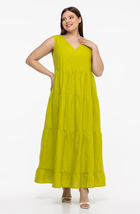 Платье Avila 0959 желто-зеленый