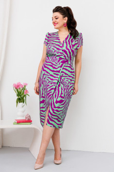 Платье Romanovich Style 1-2532 салат/фиолет