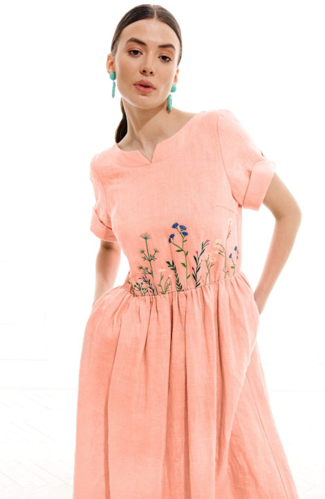 Платье ELLETTO LIFE 1003 персиковый