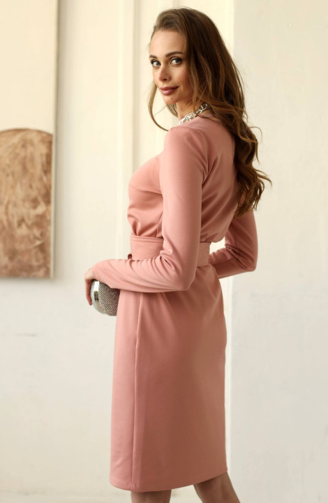 Платье F de F 5083 бежевый,розовый