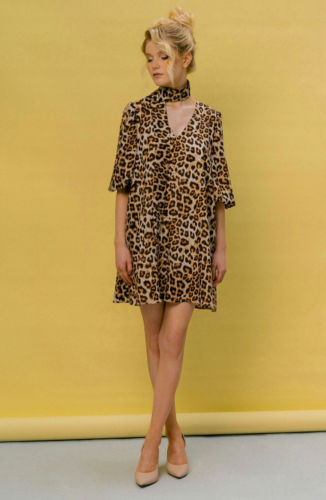 Платье JRSy 2461 леопард
