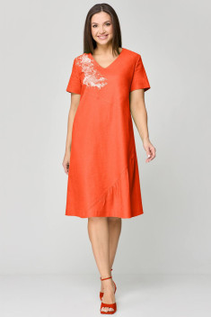 Платье Мишель стиль 1196 оранжевый