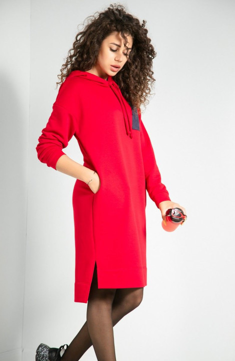Трикотажное платье Samnari Т60 красный