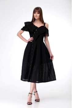 Хлопковое платье AMORI 9531 черный