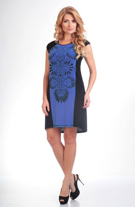 Трикотажное платье Liona Style 489 синий