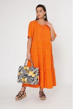 женские платья Elema 5К-11987-1-164 оранжевый