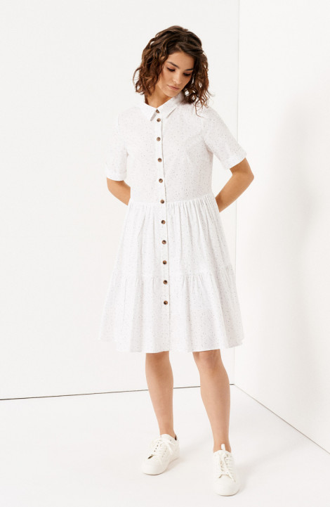 Хлопковое платье Панда 138980w белый
