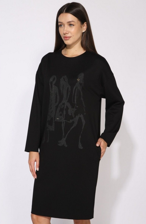 Трикотажное платье Faufilure С1417-1 черный