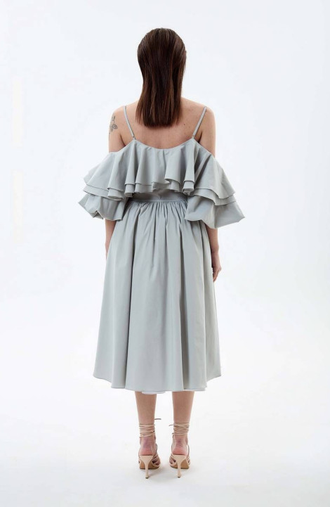 Хлопковое платье LLC М15 светло-серый
