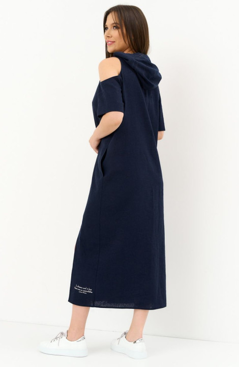 Льняное платье Магия моды 2246 темно-синий