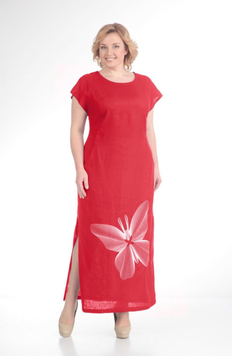 Льняное платье Diamant 1880 красный