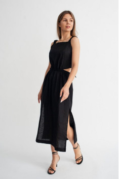 Льняное платье Mirolia 1145 черный