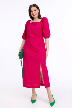Льняное платье Daloria 1919R ярко-розовый