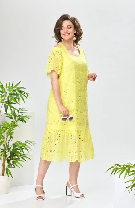 Хлопковое платье Romanovich Style 1-2529 желтый