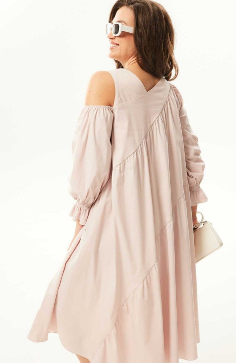 Хлопковое платье Mislana С937 розовый