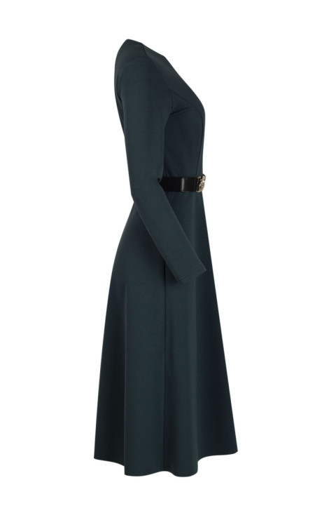 Трикотажное платье Elema 5К-118-164 изумруд