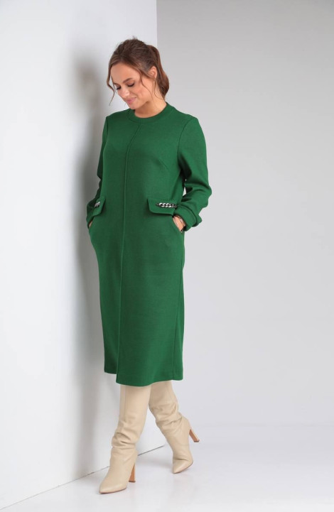 Трикотажное платье TVIN 7768 зеленый