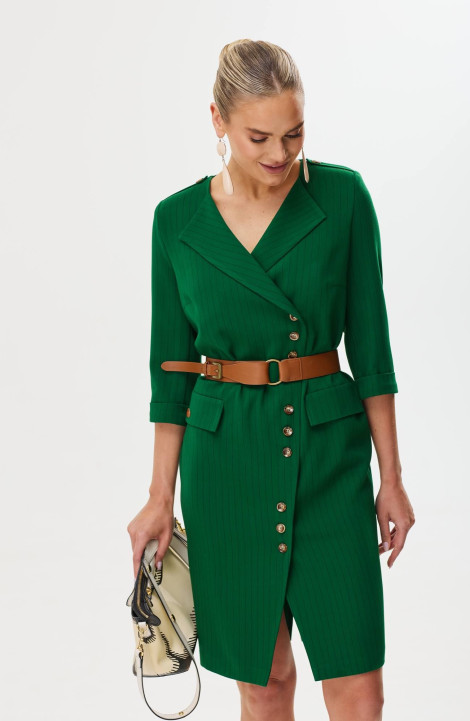 Трикотажное платье Твой имидж 1758 зеленый