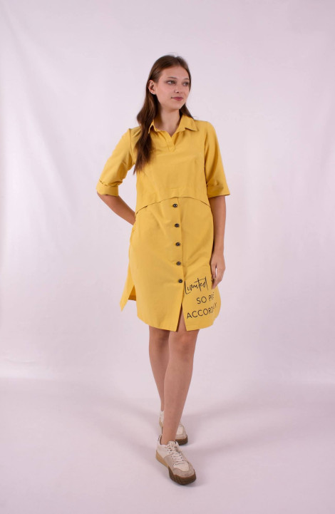 Хлопковое платье Mita ЖМ1183 желтый