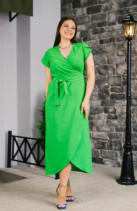 Платье MONA STYLE FASHION&DESIGN 21039 зеленый