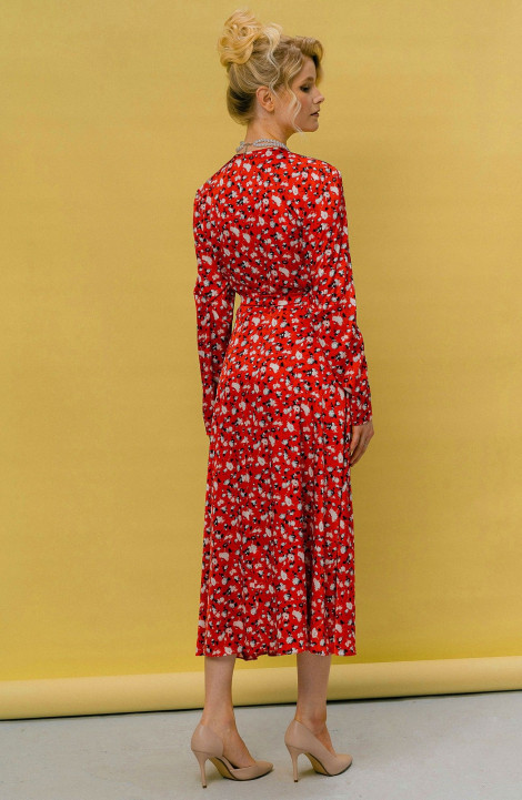 Платье JRSy 2420 красный_цветочек