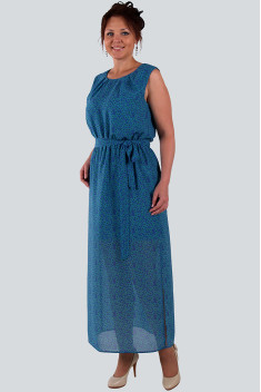 Шифоновое платье Zlata 4191 синий