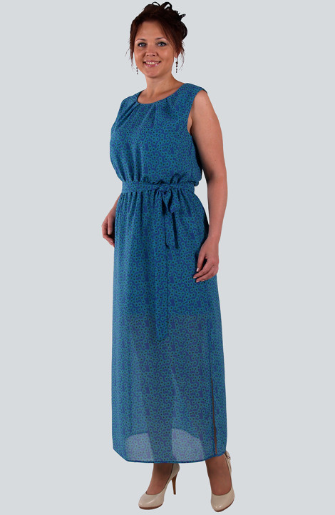 Шифоновое платье Zlata 4191 синий