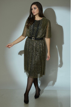 Платье Angelina 610 золотисто-оливковый