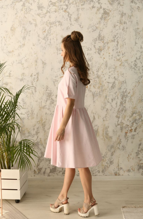 Хлопковое платье Edibor 1080 розовый
