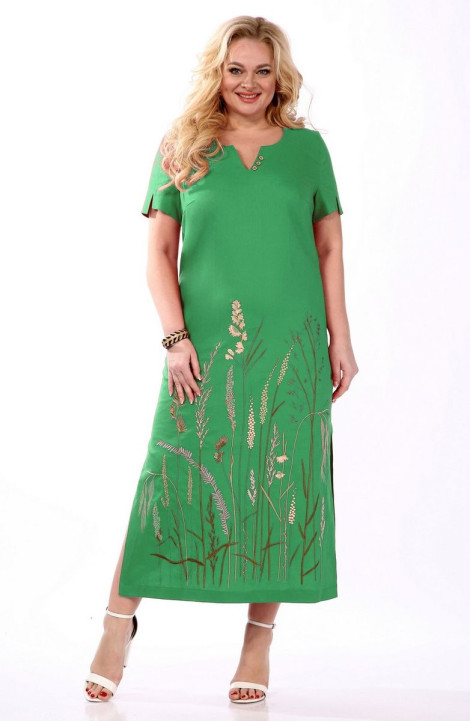 Льняное платье Jurimex 2893 зеленый