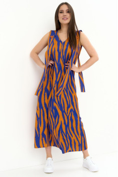 Платье Магия моды 2254 оранж-синий