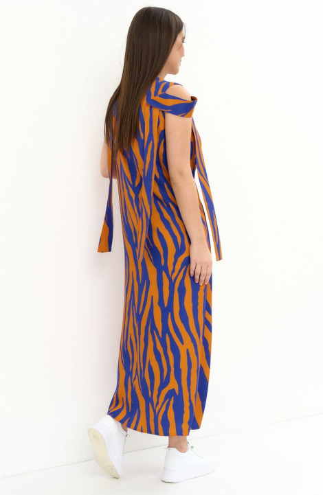 Платье Магия моды 2254 оранж-синий