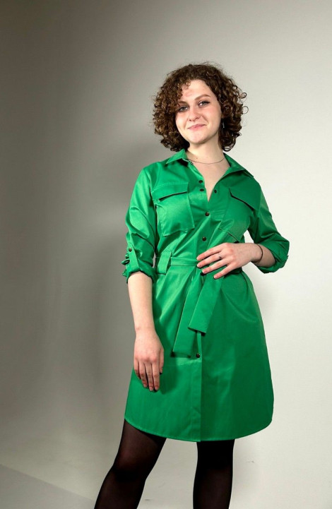 Хлопковое платье Lady Smile 101 зеленый