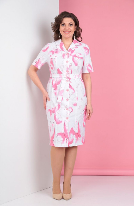 Платье Mubliz 052 бело-розовый