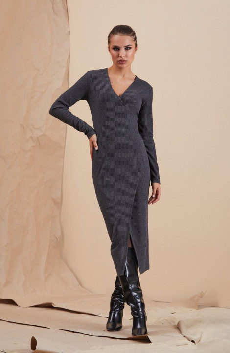 Хлопковое платье Rami 5077 серый