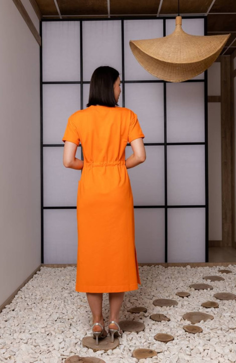 Хлопковое платье Romgil 841ЛФТЗ оранжевый