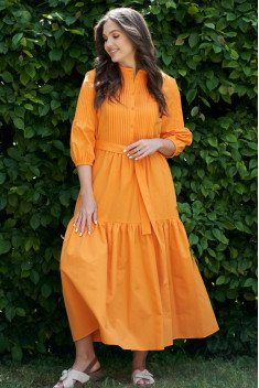 Хлопковое платье Andina city 8011 оранжевый