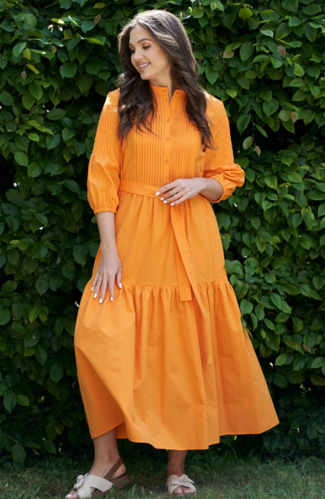 Хлопковое платье Andina city 8011 оранжевый