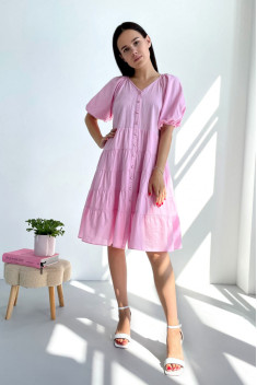 Хлопковое платье Панда 102183w розовый