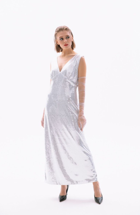 Платье NikVa 410-2 серебро