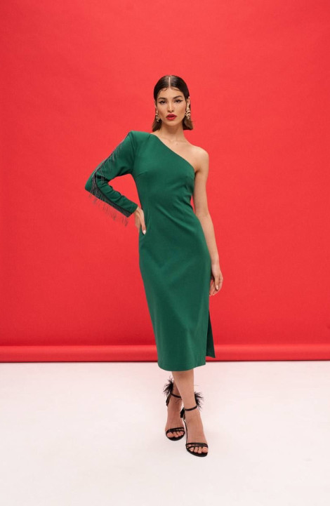 Трикотажное платье VIZANTI 9388 зеленый