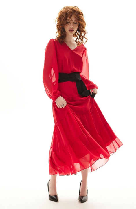 Шифоновое платье Golden Valley 4988 красный