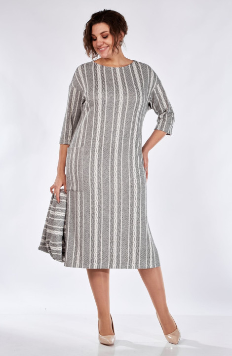 Трикотажное платье Michel chic 2152 серый