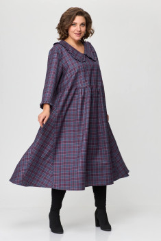Платье Avenue Fashion 0115-1 серый+бордовый