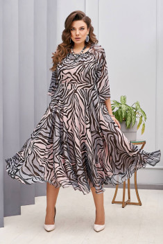 Платье Vittoria Queen 22273/1 диз.зебра_серо-розовый