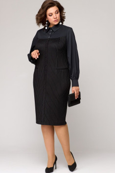 Хлопковое платье EVA GRANT 9004 черный+хлопок