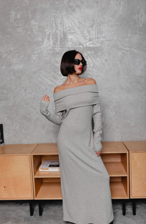 Трикотажное платье Krasa М370-24 серый