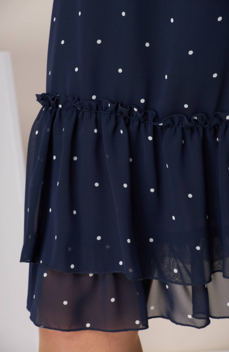 Шифоновое платье Moda Versal П2369 темно-синий-горох