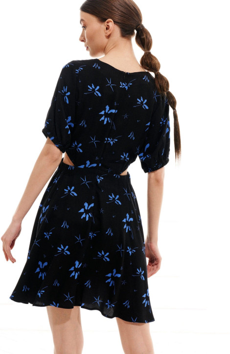 Платье ELLETTO LIFE 1018 черно-синий
