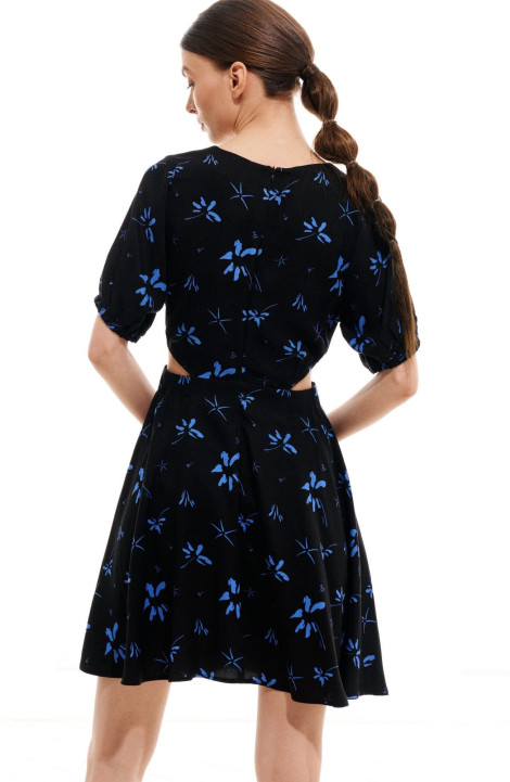 Платье ELLETTO LIFE 1018 черно-синий